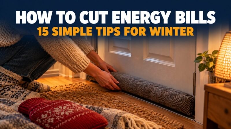 How to cut energy bills: fitting a draught excluder to a door