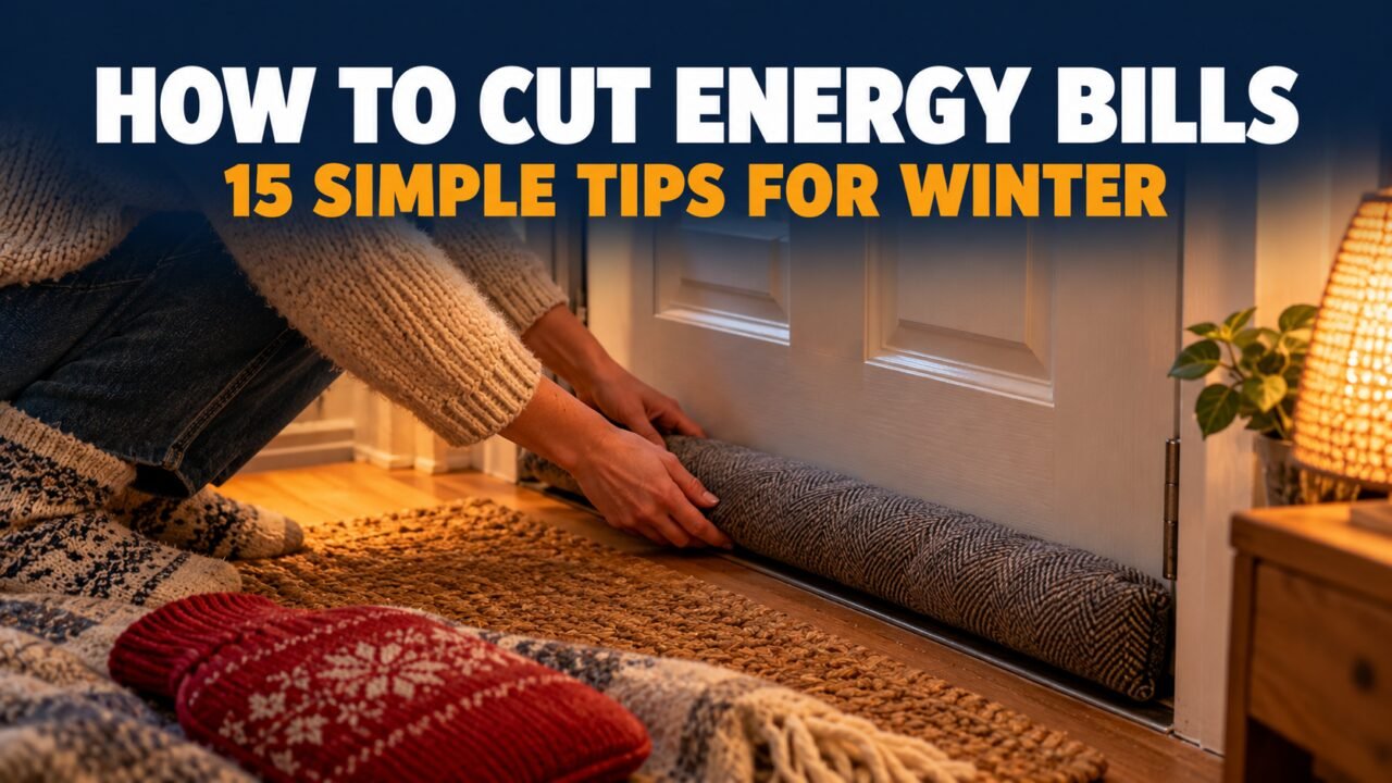 How to cut energy bills: fitting a draught excluder to a door