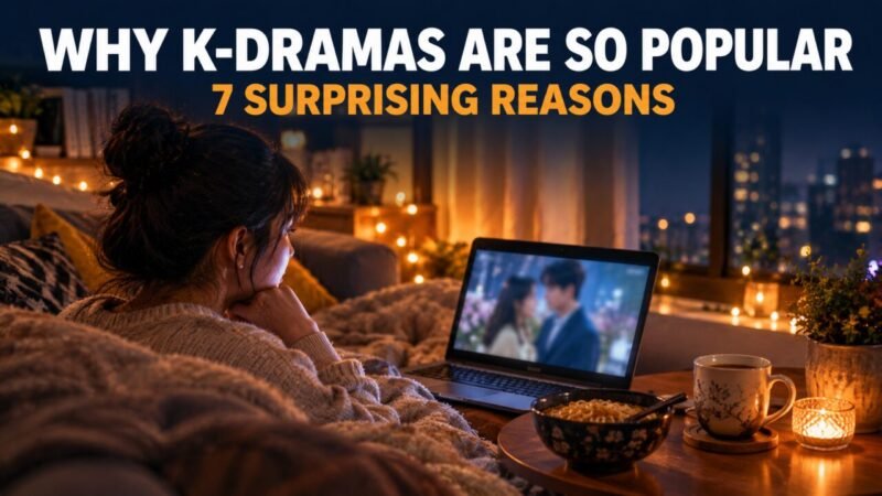 Why K-dramas are so popular: viewer watching a Korean drama on a laptop at night