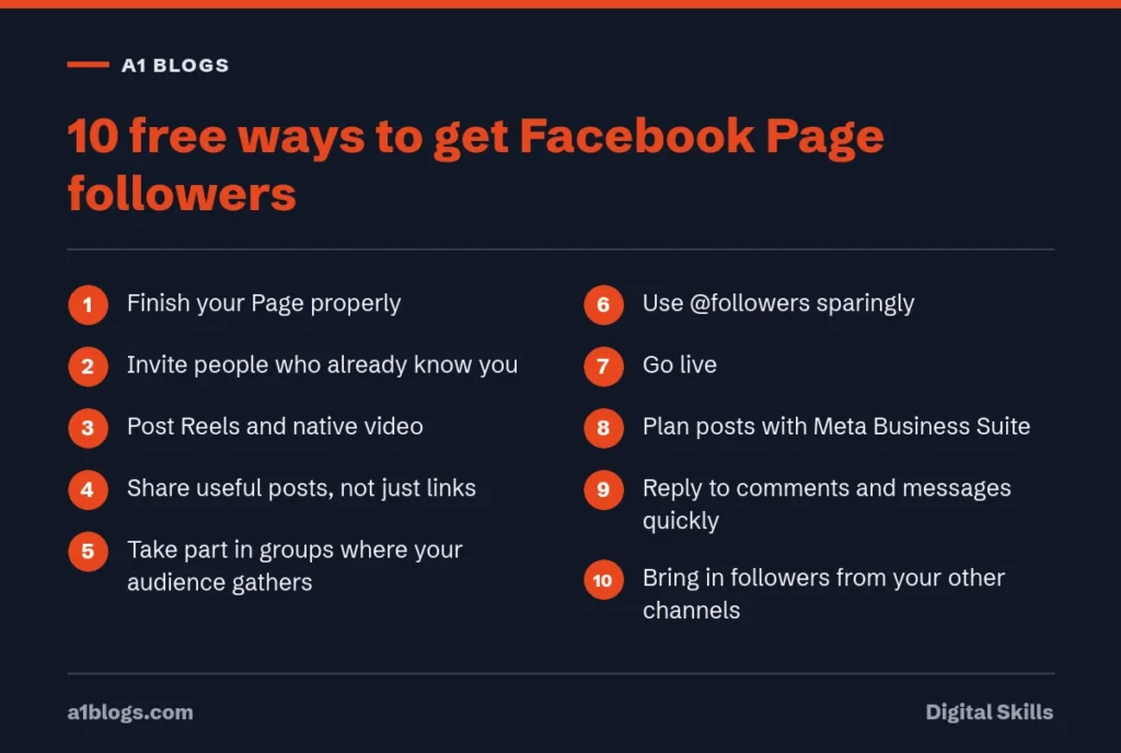 Free Facebook followers: 10 free ways to get Facebook Page followers