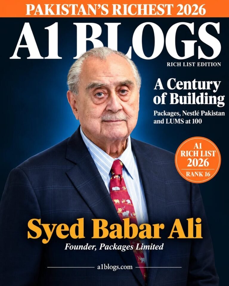 Syed Babar Ali – A1 Blogs Rich List